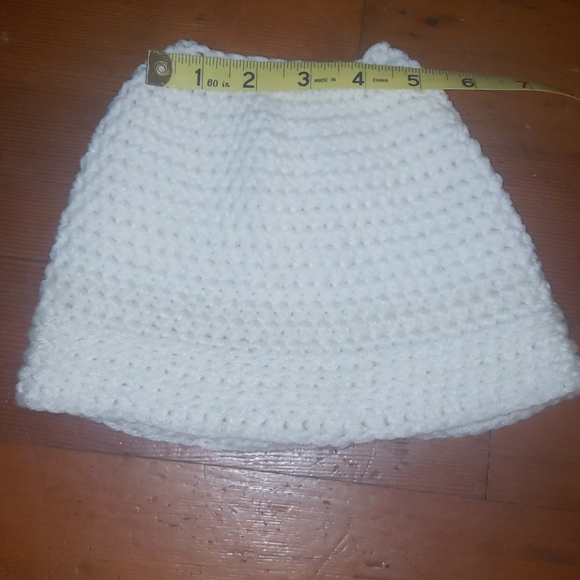🧶White ponytail beanie - Picture 4 of 5
